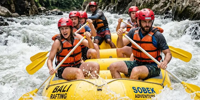 Keseruan river rafting menembus derasnya jeram sungai di Indonesia